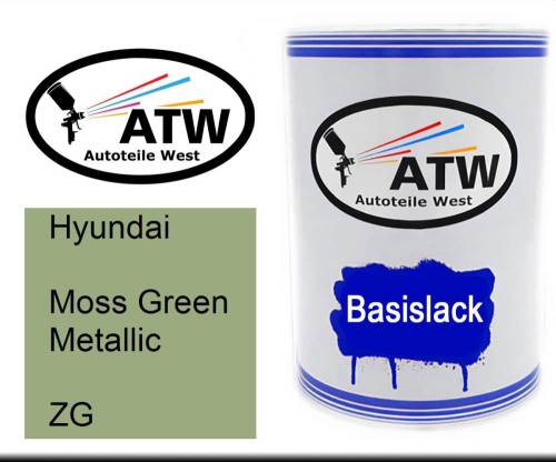 Hyundai, Moss Green Metallic, ZG: 500ml Lackdose, von ATW Autoteile West.